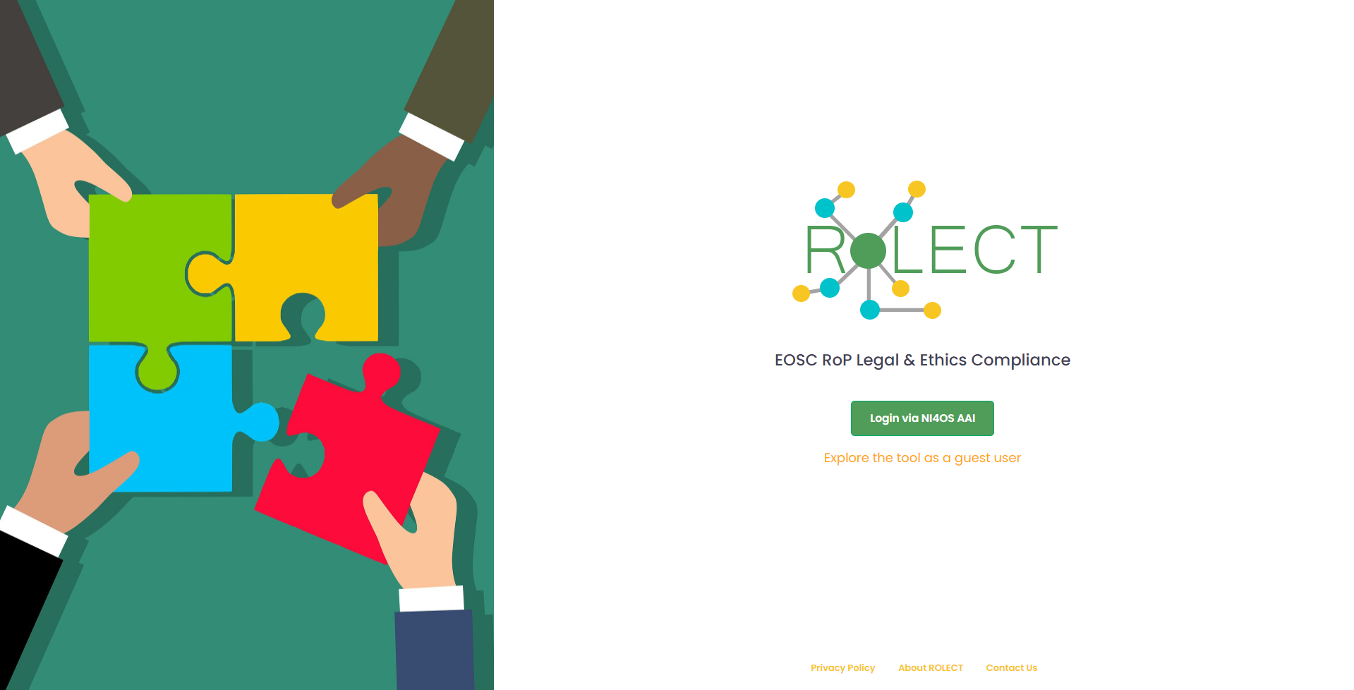 RoLECT landing page
