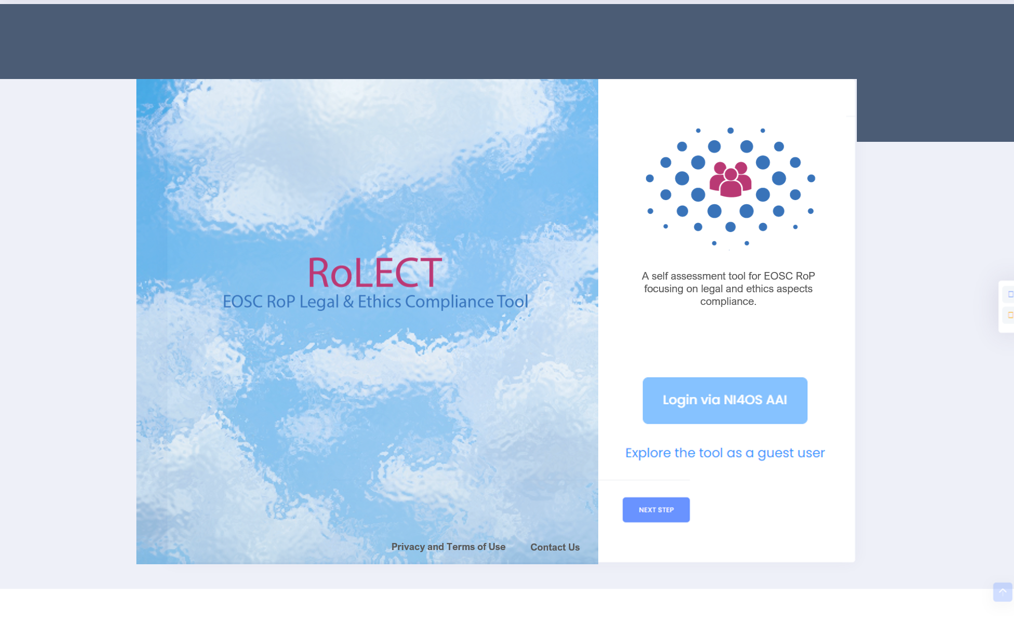 RoLECT landing page